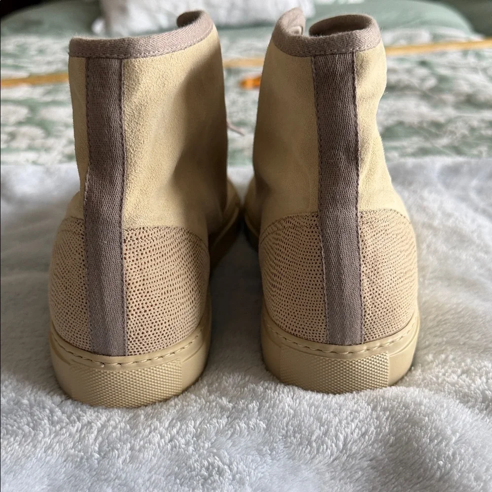 Casual Beige High-Top Women's Sneakers